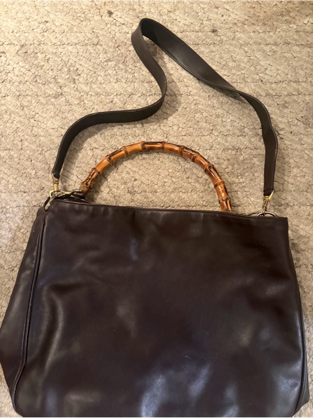 Vintage Gucci Sarah flip top Slouchy 90’s handbag with the Bamboo Handle